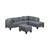 104.5" Upholstered Sofa,Chaise & Ottoman