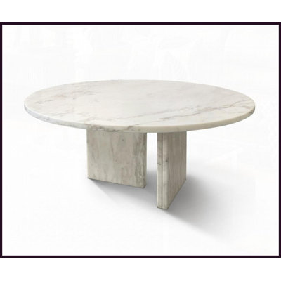 Table basse en marbre naturel blanc Snow Mountain pour le salon, petite et petite Grandes tailles pouvant être mélangées pour les espaces superposés