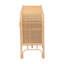 Armoire de rangement bohémienne en rotin naturel à 2 portes