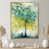 Toile avec cadre flottant or
