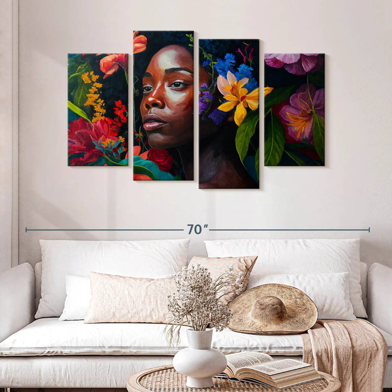 Leisha Tropical African Beauty, 32" H x 52" W