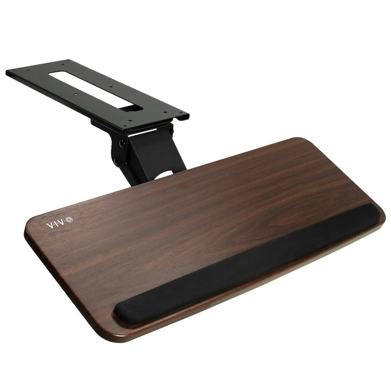 Dark Wood Adjustable Ergonomic Keyboard and Mouse Tray