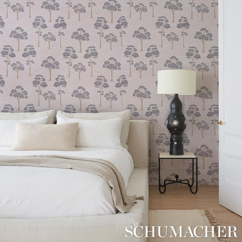 Tree River Wallpaper, Blush