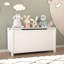 Boîte de rangement en bois pour enfants avec couvercle à charnières de sécurité pour enfants de 2 ans et plus (blanc)-22331443