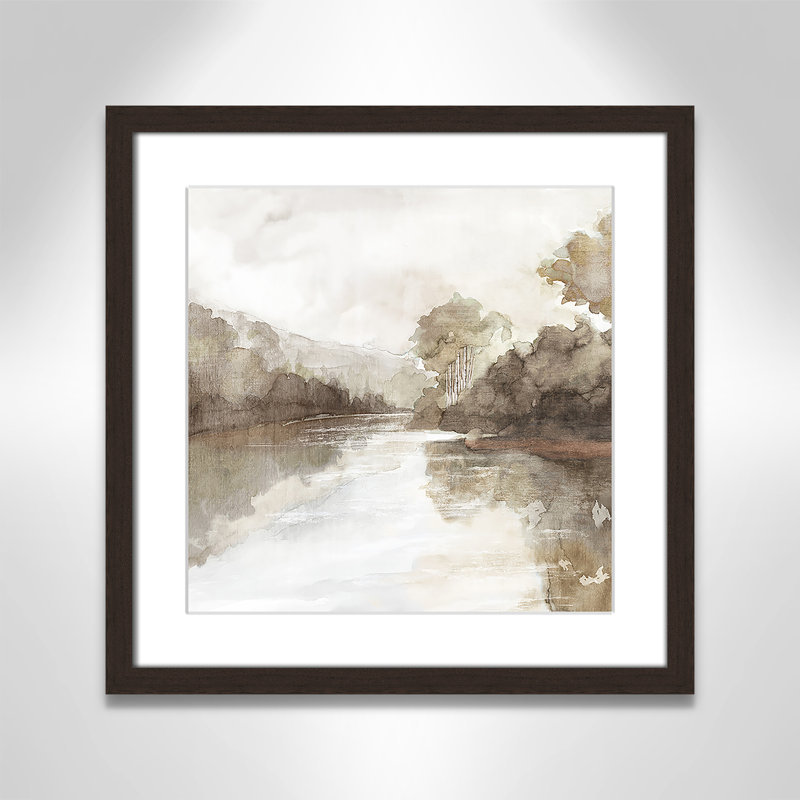 «Fall Nature Print» par Eva Watts, Open Grain Walnut, Imprimé mat, L 17 po x H 17 po