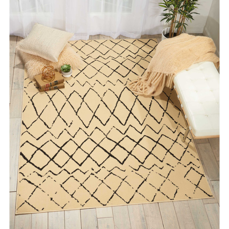 Budyoni Abstract Indoor Rug, Rectangle 5'3" x 7'3"