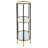 Metal Console Table, Mirrored Shelf