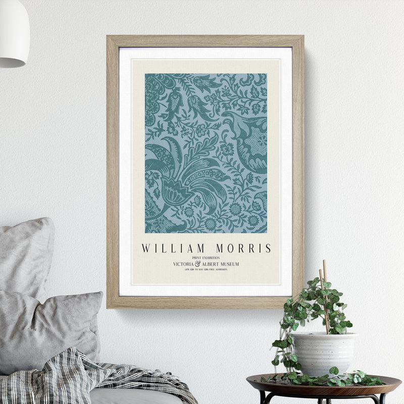 Indian Pattern Vol.1 by William Morris - Picture Frame Painting, Oak Framed, 36cm H x 27cm W x 2cm D