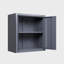 Armoire de rangement murale grise en acier gris, H 13,67 po, conception flottante, pour les sous-sols, les cuisines et les entrepôts, aménagement personnalisable, étagère pivotante à charnière à ouverture douce, porte