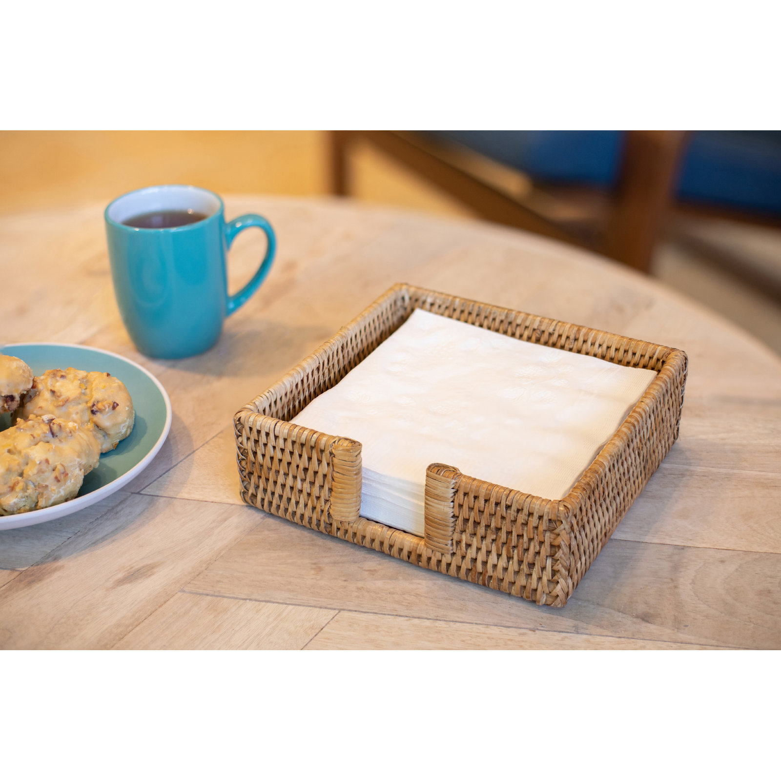 Camden Luncheon Napkin Holder, Honey Brown