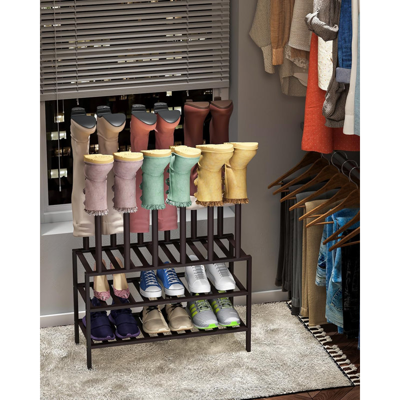 Étagère à chaussures en bambou Brown 