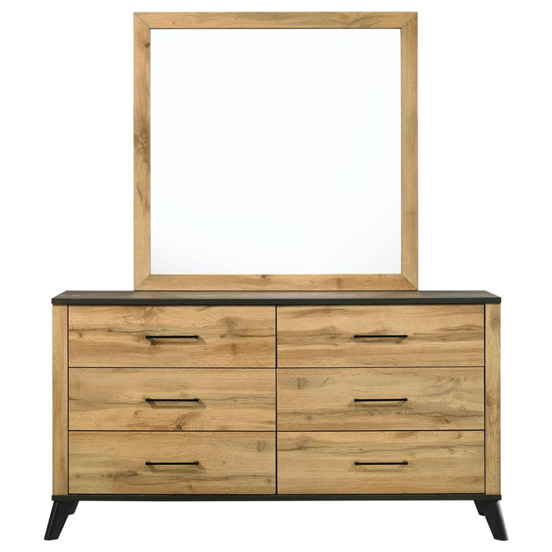 Commode 6 tiroirs avec miroir Nishi