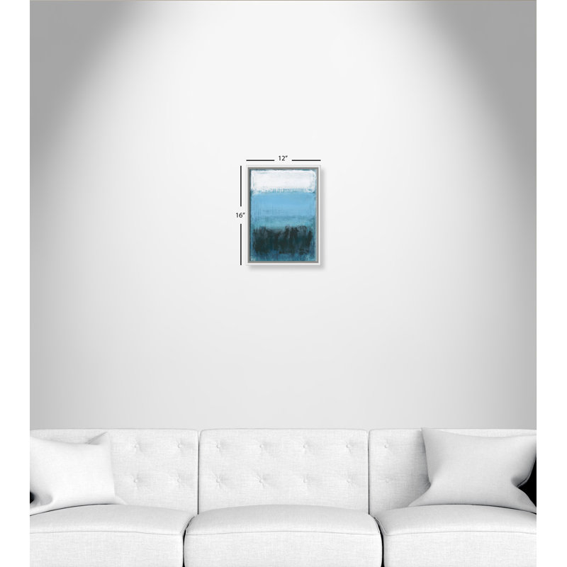 «Coastal Nightfall - Floater Frame», reproduction d'art sur toile, Cadre blanc, H 16 po x l 12 po x P 2 po