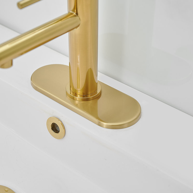 Single-Hole Single-handle Bathroom Faucet, Brushed Gold