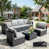 Brown Rattan Light Gray