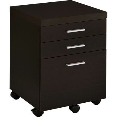 3 Office Cabinet - Cappuccino Finish For Spacious Storage File Modern Workspace