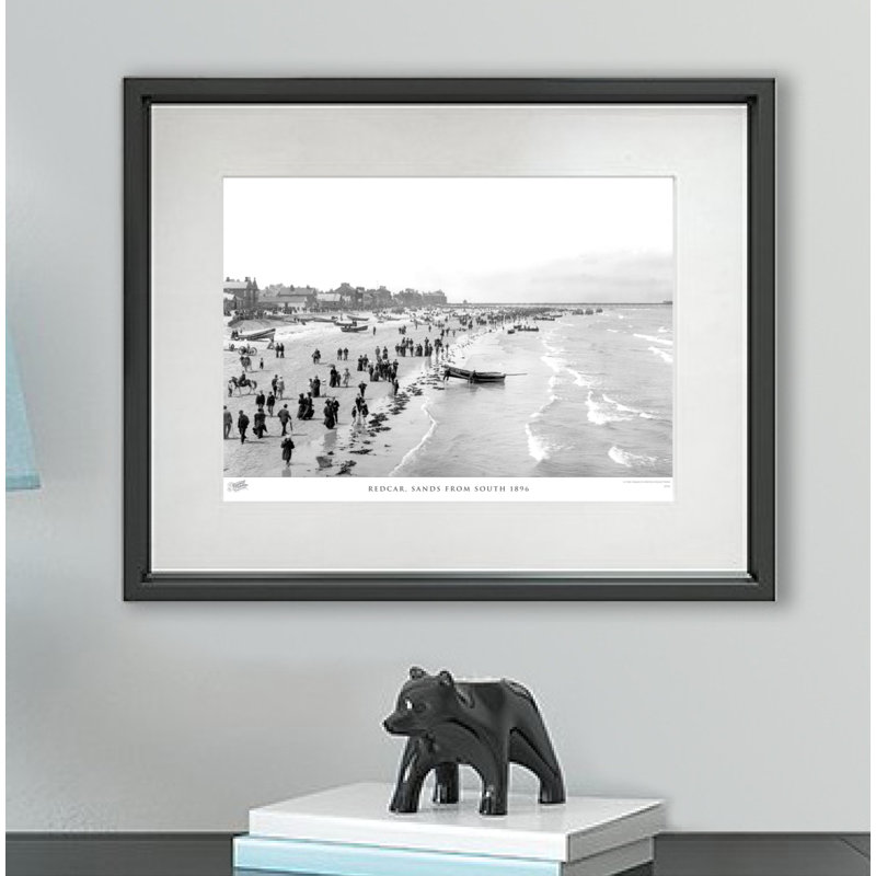 Redcar, Sands From South 1896 - Single Picture Frame Print, 28cm H x 36cm W x 2.3cm D