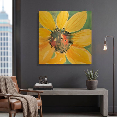 « Sunny 2 » de Kristy Rice, tableau mural en métal doré, 91,4 cm x 91,4 cm