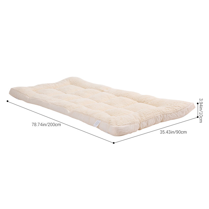 Quilted Single Mattress Topper with Elastic Straps