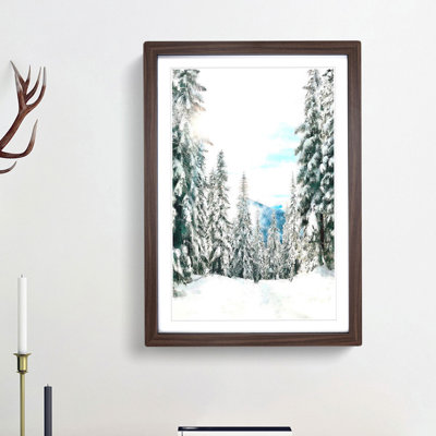 Winter Trail 1 Piece Single Picture Frame Painting on MDF
