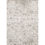 Hand-Knotted High-Quality Ivory Area Rug