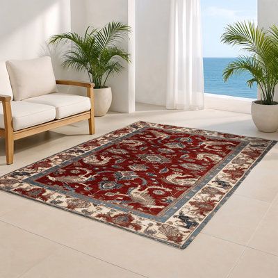 Tapis d'intérieur et d'extérieur brun Persian