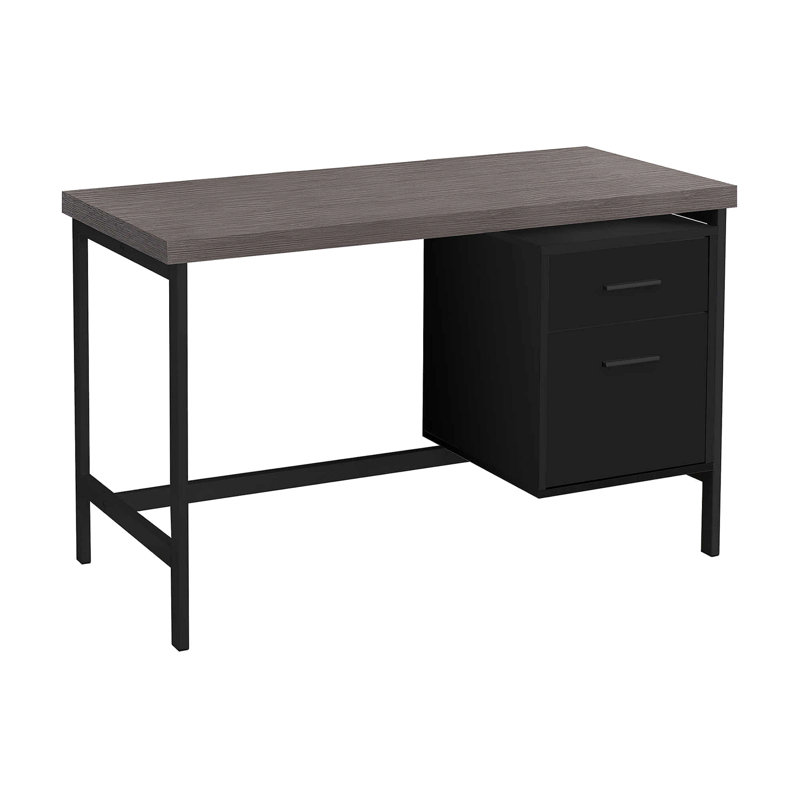 Bureau d'ordinateur, bureau personnel, ordinateur portable, installation à gauche, à droite, tiroirs de rangement, L 48 po, travail et stratifié, contemporain, moderne