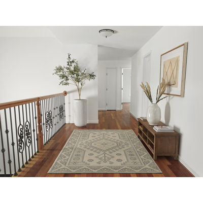 Aldona Sage Beige Oriental Rug