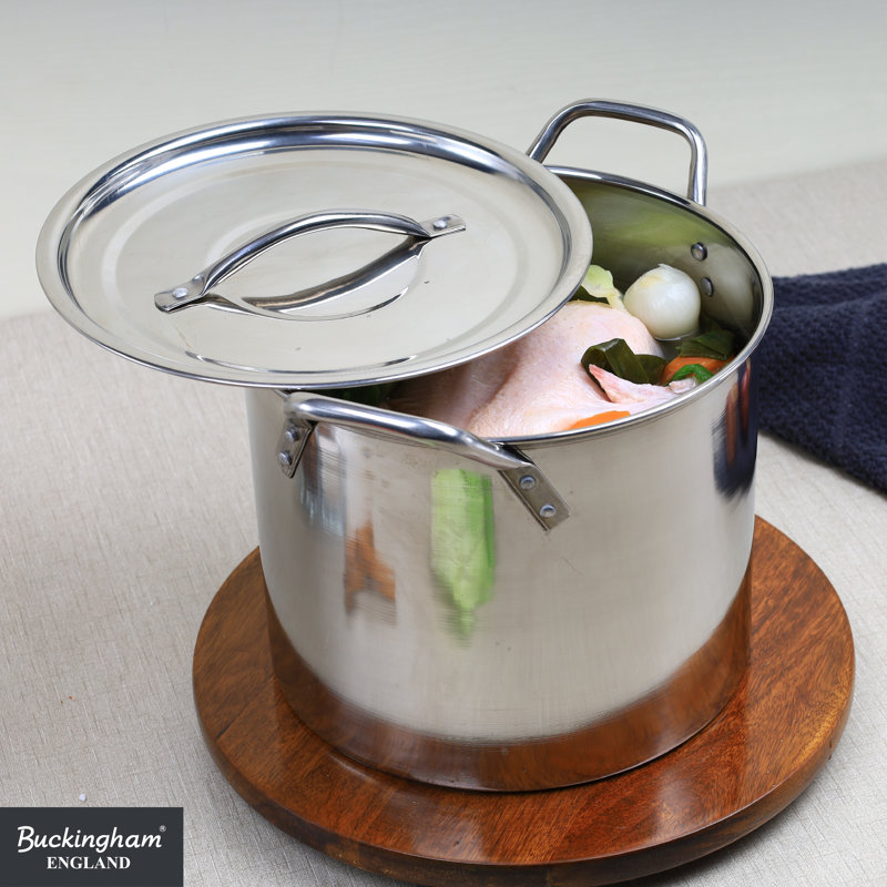 Buckingham Stainless Steel Stock Pot with Lid Boiling Pot  , 11 litres