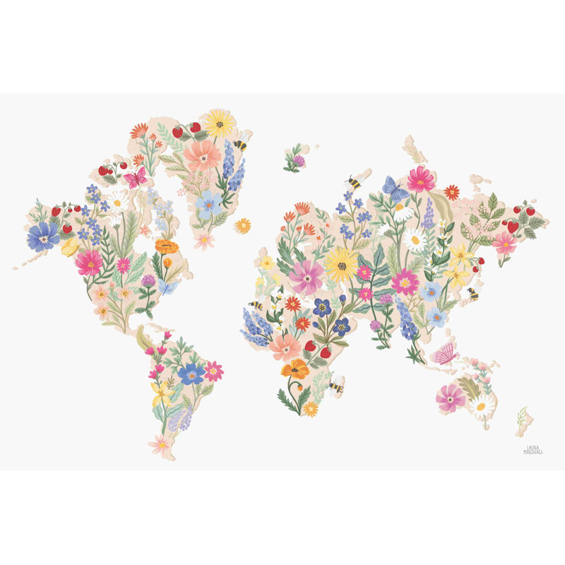 «Wild Meadow World» par Laura Marshall, impression sur toile tendue, H 8 po x l 12 po