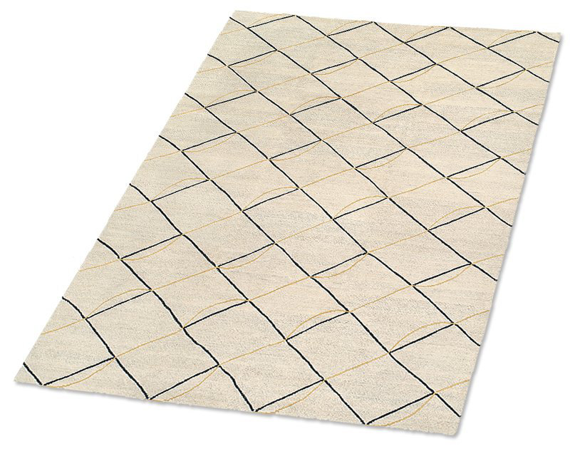 Archloop Geometric Area Rug in Black/Gold/White, Rectangle 12' x 16'