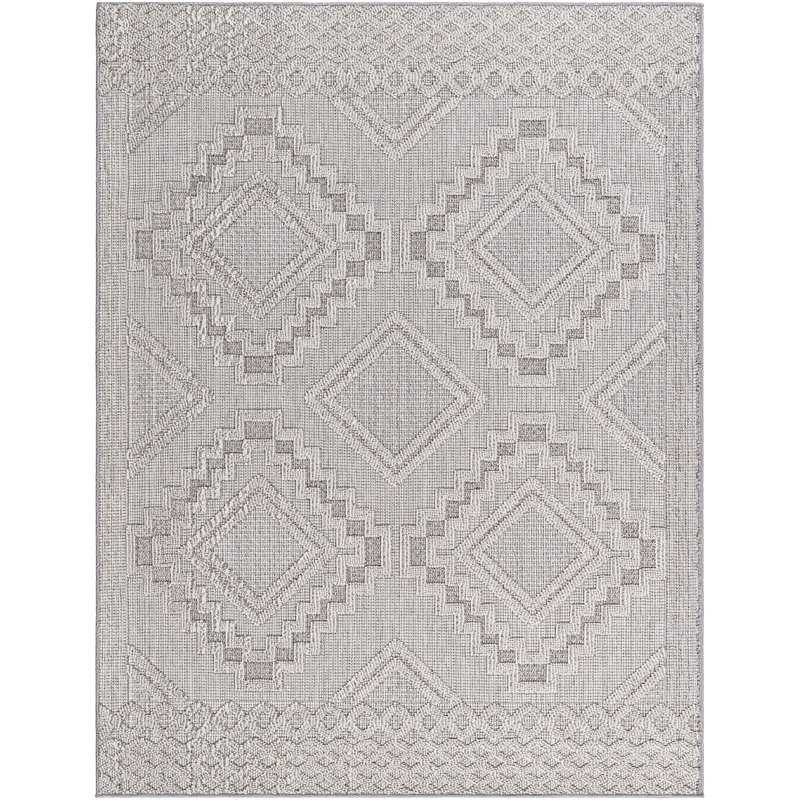 Kirsteni Modern Machine Woven Indoor/Outdoor Area Rug, Rectangle 7'10" x 10'