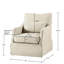 Chaise à jupe beige avec cadre en mousse haute et contreplaqué pour les espaces de vie