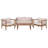 Sabrina 4 Piece Teak Conversation Set