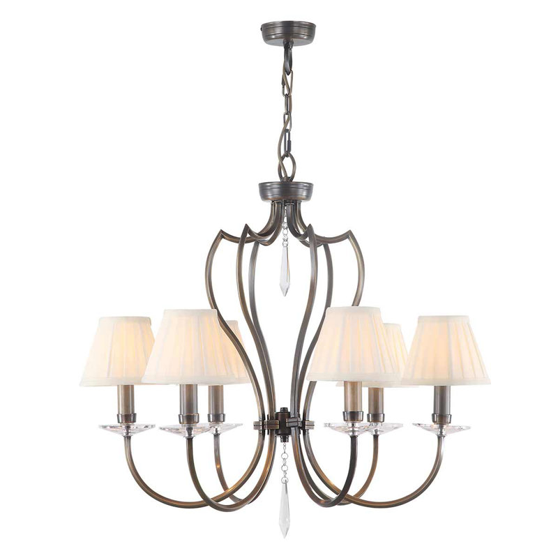 Noi 6 - Light Candle Style Chandelier, Dark Bronze