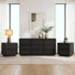 3 Pieces Bedroom Set (9-drawer Dresser & 2-drawer Nightstand Set Of 2)