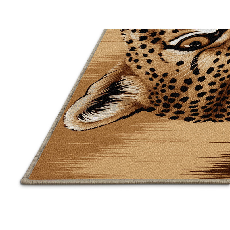  Tapis lavable guépard de gros guépards de Tanzanie, Carré 8 pi