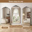 Miroir arqué rétro pleine longueur avec miroirs de plancher sculptés et surdimensionnés pour HomeDecor-33303019-33303020