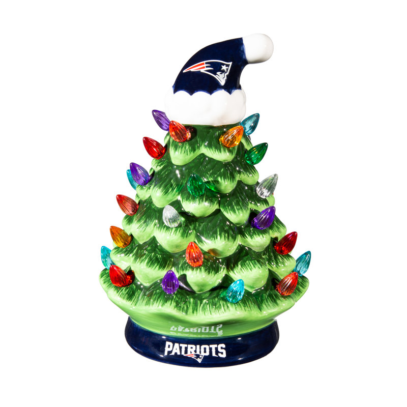 Arbre de Noël en céramique 8 po Maclachlan, Patriots de la Nouvelle-Angleterre
