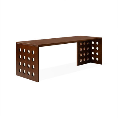 Brown Rectangular Solid Wood desk