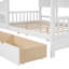 Lit double en bois pleine grandeur, blanc, avec tiroirs et tablette, un lit pour un sommeil relaxant