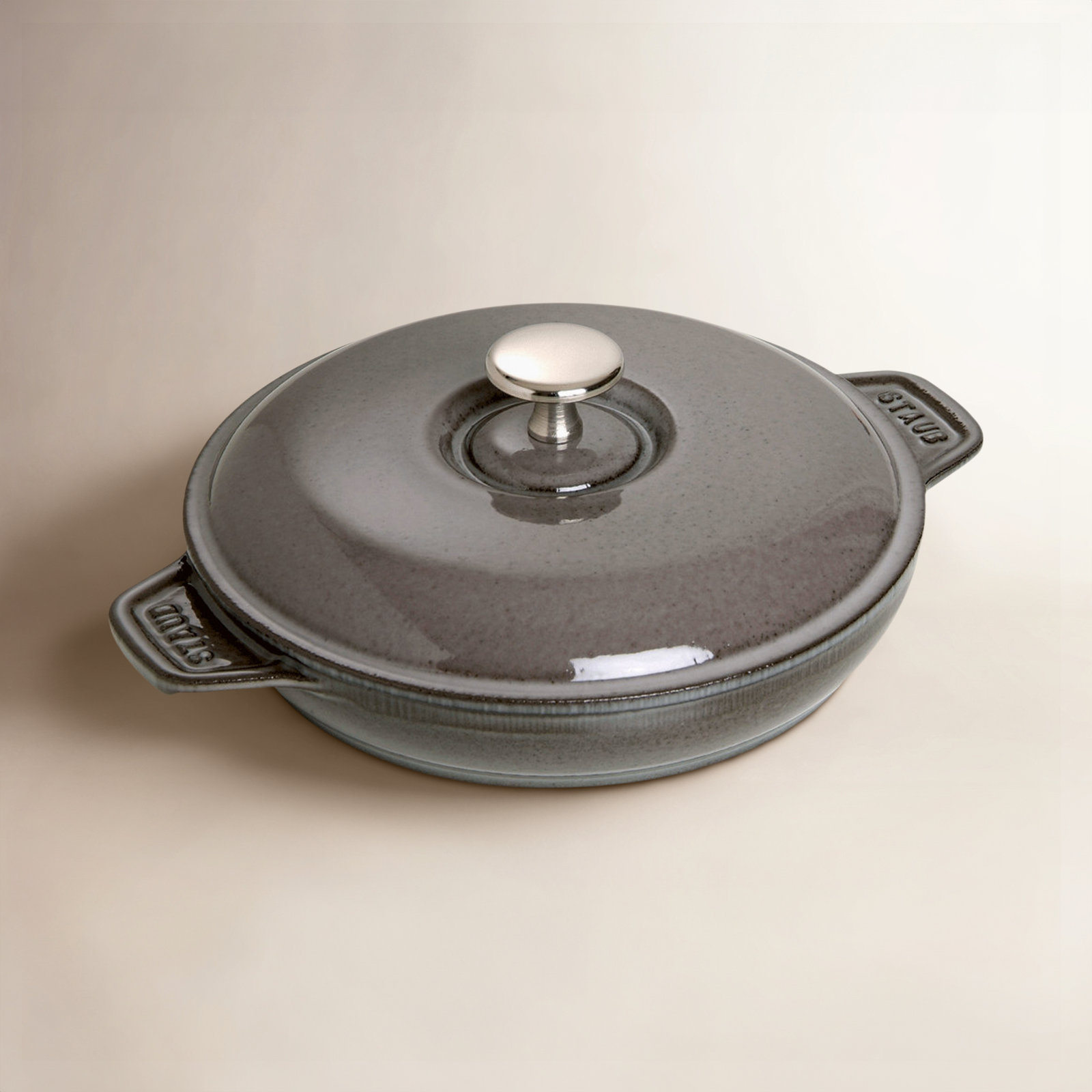 Staub Ceramics Ceramic Round Braiser, Graphite Gray