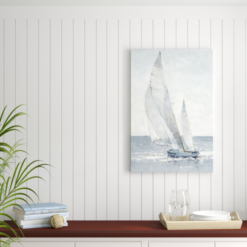 Gray Seas I by Ethan Harper - Painting, 91cm H x 61cm W, Wrapped Canvas