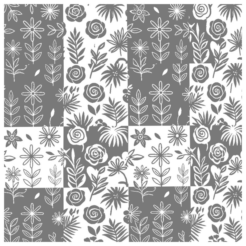 Couvre-lit matelassé à motif floral, Lit simple
