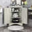 Oak Triangle Storage Cabinet With Adjustable Shelves - Functional Piece Bathroom -Proof-994137311