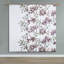 Grand édredon et drap - Motif floral taupe doux mauve brossé-124539668