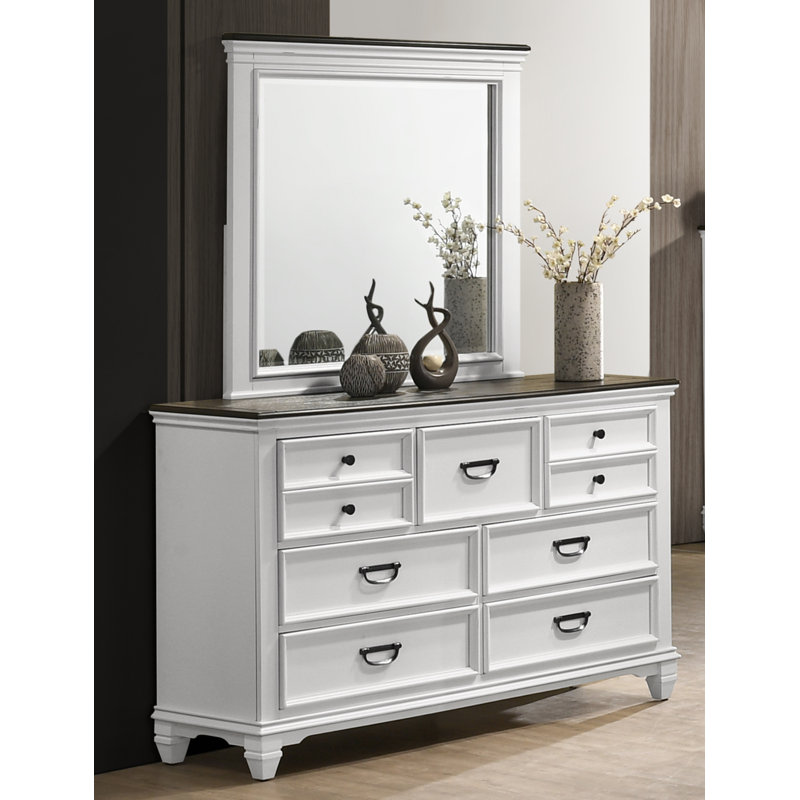 Semaj 63'' W 7 - Drawer Dresser, Weathered White