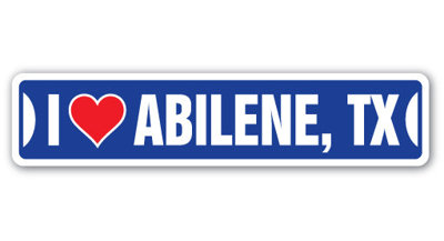 Abilene Tx Street Sign Heavy Duty Plastic 6" X 24"