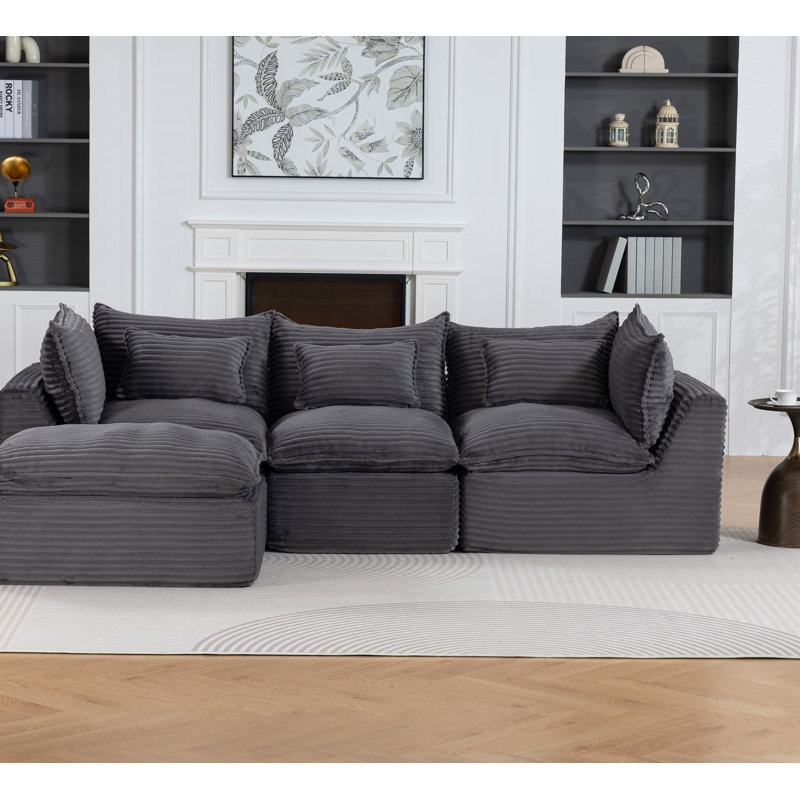 Canapé modulaire surdimensionné avec repose-pieds Cloud Couch