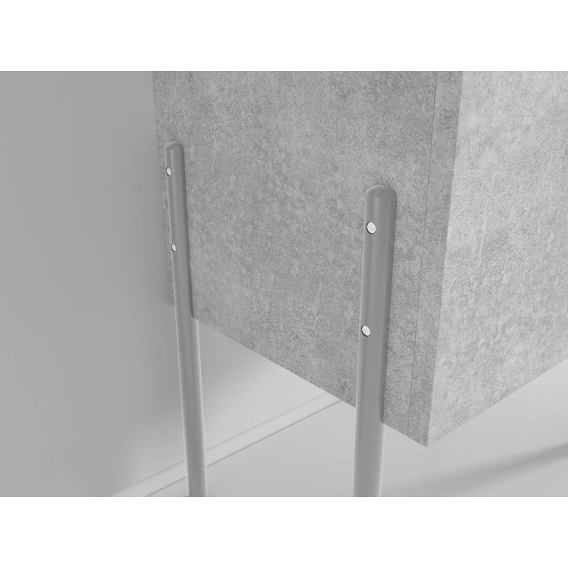 Meuble-lavabo simple 17 po Taft Avenue, Gray Marble, Chrome poli